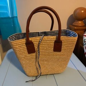 Eddie Bauer straw handbag